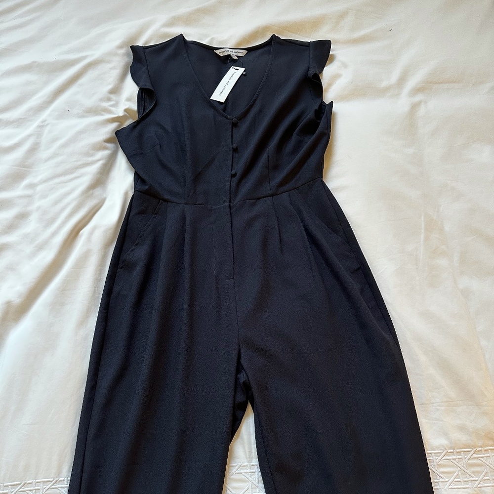 Cupcakes and Cashmere Navy Blue Full Length Romper- Size 8